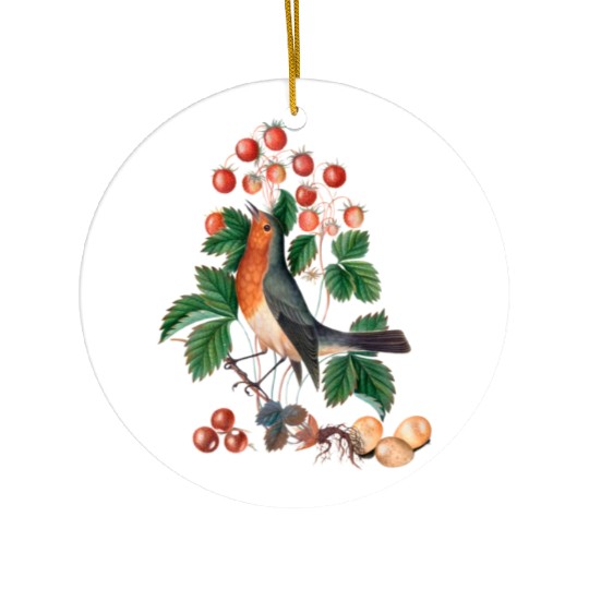 European robin Ceramic Ornaments