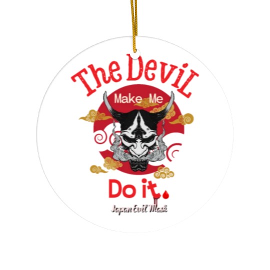 The Devil Make Me Do It Japan Evil Gold Cloud. Ceramic Ornaments