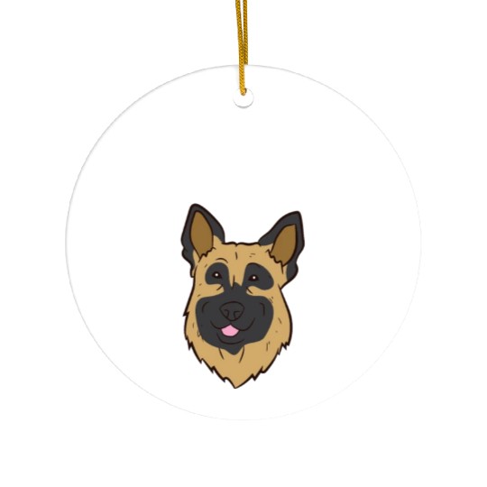 German Shepherd - I love German Shepherd Ceramic Ornaments