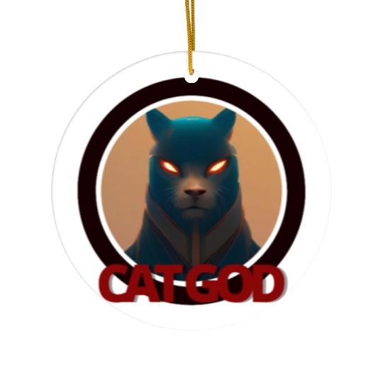 Samurai Cat God Ceramic Ornaments