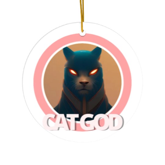 Samurai Cat God Ceramic Ornaments