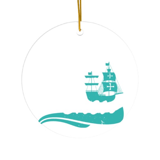 Columbus Day Navigator Ship Christopher Columbus Ceramic Ornaments