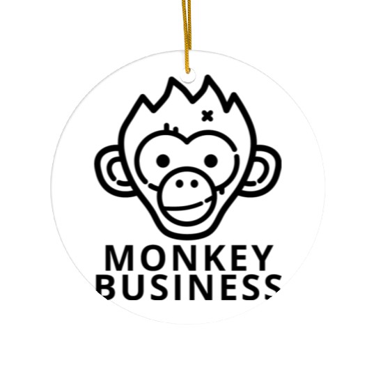 Monkey Business Ceramic Ornaments