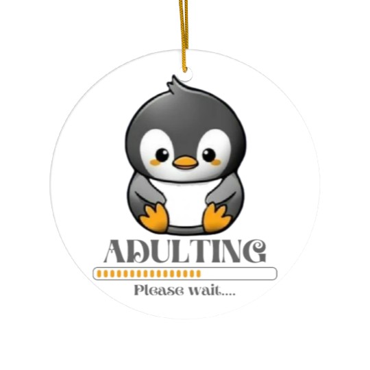 Little penguin adulting Ceramic Ornaments