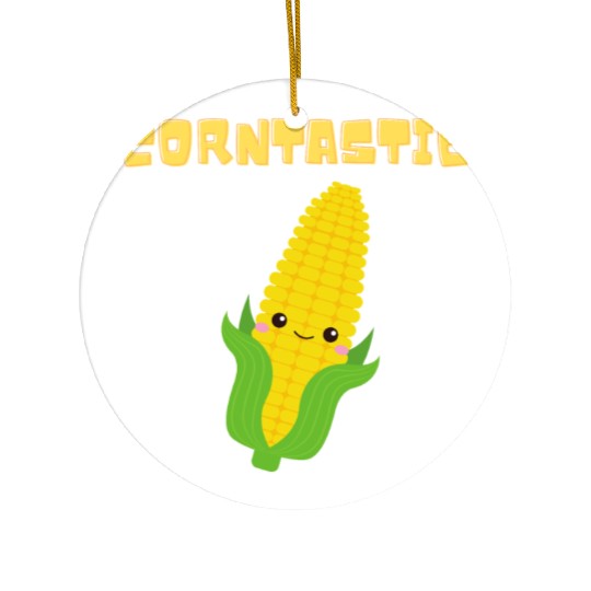 Corntastic! Corn Design It's Corn! Corn Kid Ceramic Ornaments