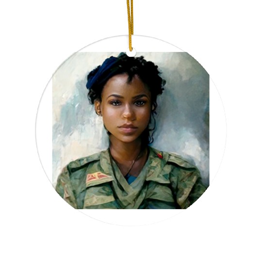 Beautiful US army combat medic painting Ceramic Ornaments