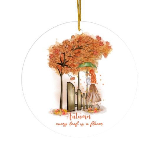 Autumn every leaf is a flower Ceramic Ornaments