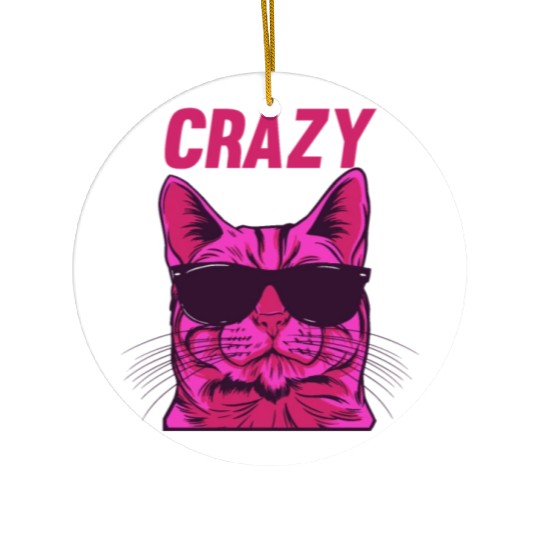 Cat Lover Cat Owner Funny Cat Meme I Crazy Cat Ceramic Ornaments
