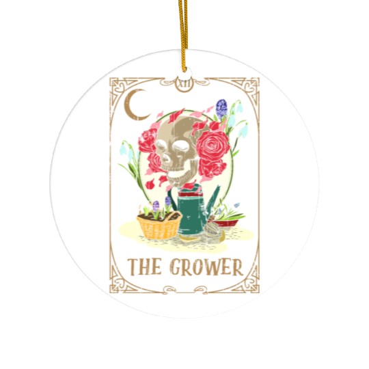 Grower Plants Tarot Card Occult Club Gothic Ceramic Ornaments