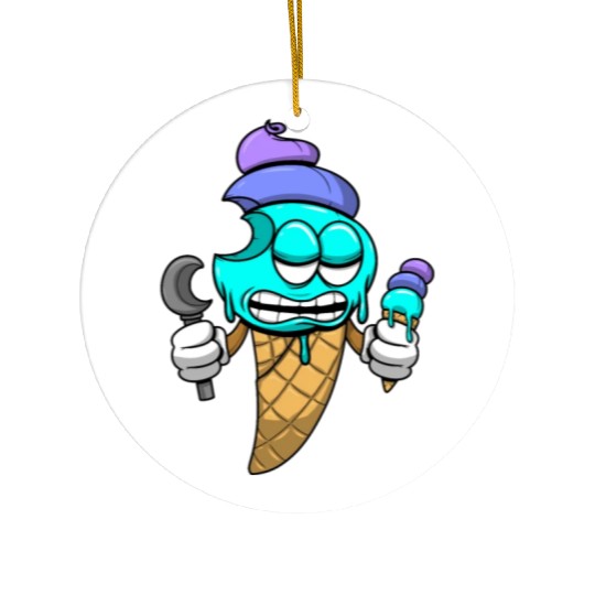 Ice Cream Lovers Summer Candy Ceramic Ornaments