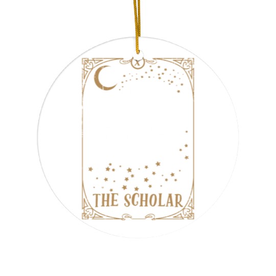 Skeleton Scholar Tarot Card Occult Club Gothic Ceramic Ornaments