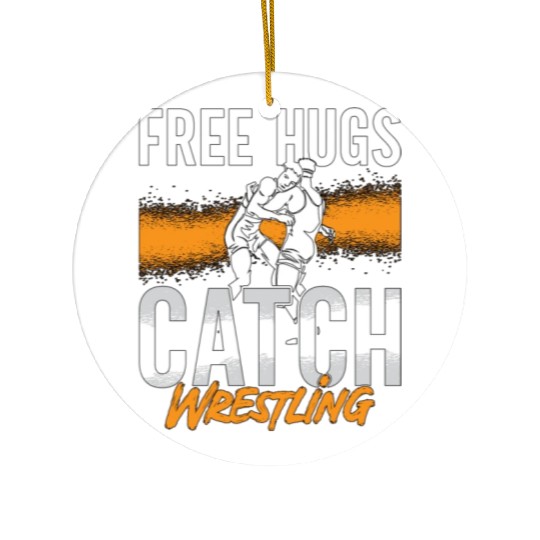 Catch Wrestling Free Hugs Wrestler Fight Grappling Ceramic Ornaments