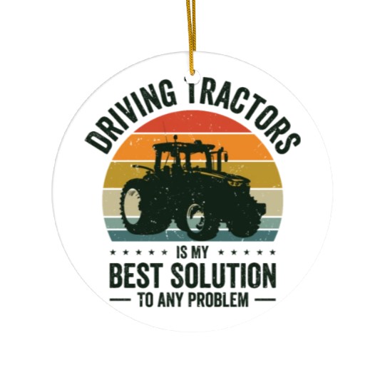 Problem Solution Tractor Farming Agriculture Ceramic Ornaments