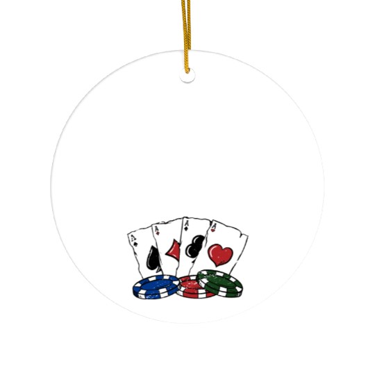 Weekend Forecast Poker Drinking Beer Lover Poker Ceramic Ornaments