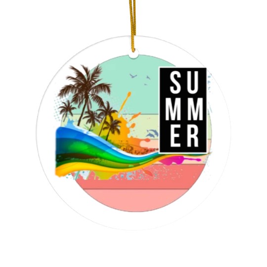 Summer Time Ceramic Ornaments