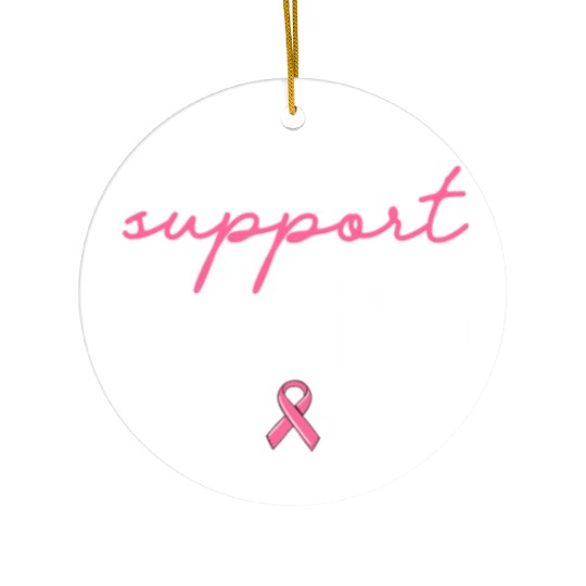 Breast Cancer Support Squad Matching Family Ceramic Ornaments