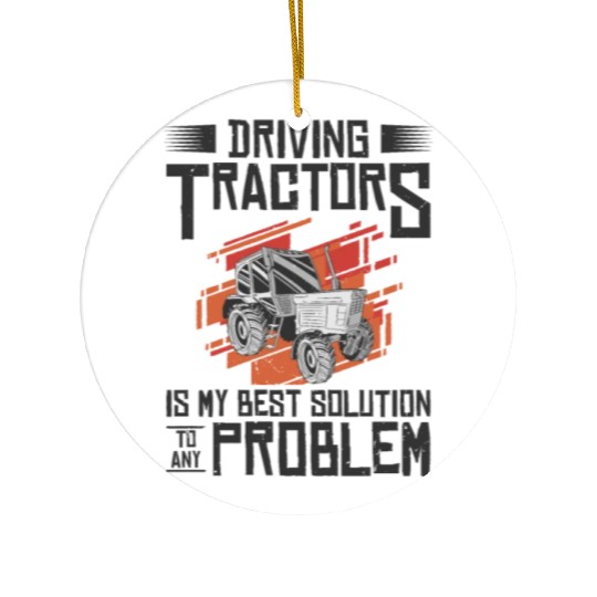 Problem Solution Tractor Farming Agriculture Ceramic Ornaments