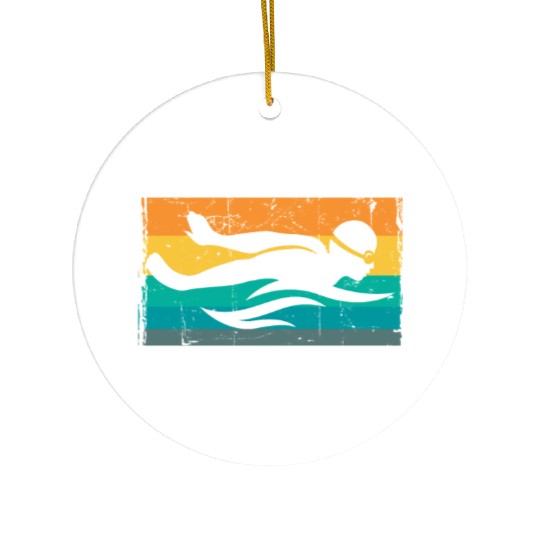 Swimming School Sport Swimmer Ceramic Ornaments