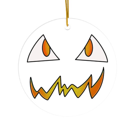 Jack O Lantern Face Ceramic Ornaments