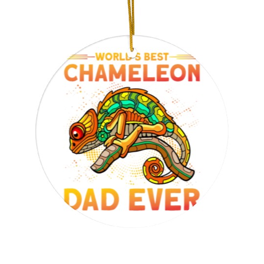 World's best Chameleon Dad ever Ceramic Ornaments