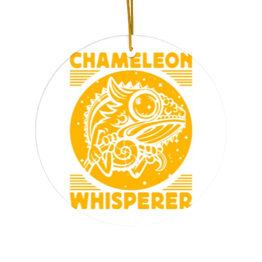 Chameleon Whisperer Ceramic Ornaments