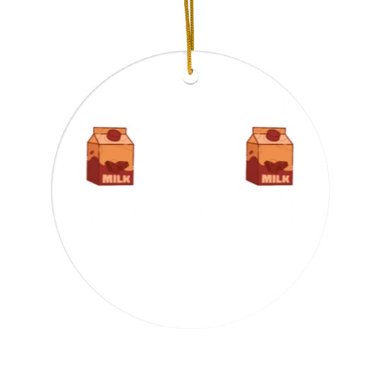 Powered By Chocolate Milk Funny Weight Lifting Wor Ceramic Ornaments