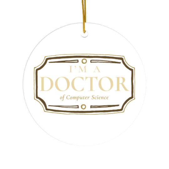 Computer Science PhD Doctorate Graduation Gift Ceramic Ornaments