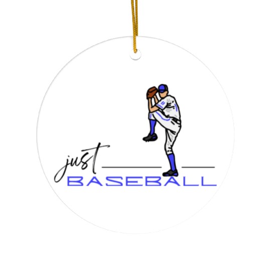 Just Baseball (Pitcher) Ceramic Ornaments