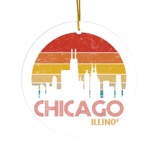 Chicago Illinois City Ceramic Ornaments