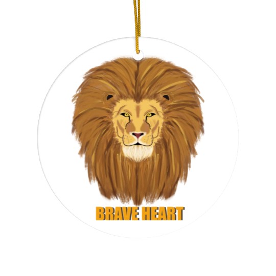 Strong lion face Ceramic Ornaments