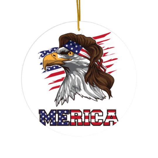 American Bald Eagle Mullet Merica Bird Of Prey Ceramic Ornaments