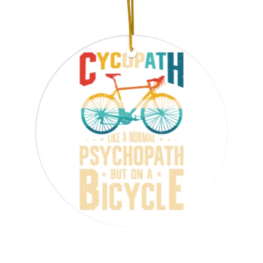 Funny Cycling Riders Cyclist Bicycle Mountain Ceramic Ornaments