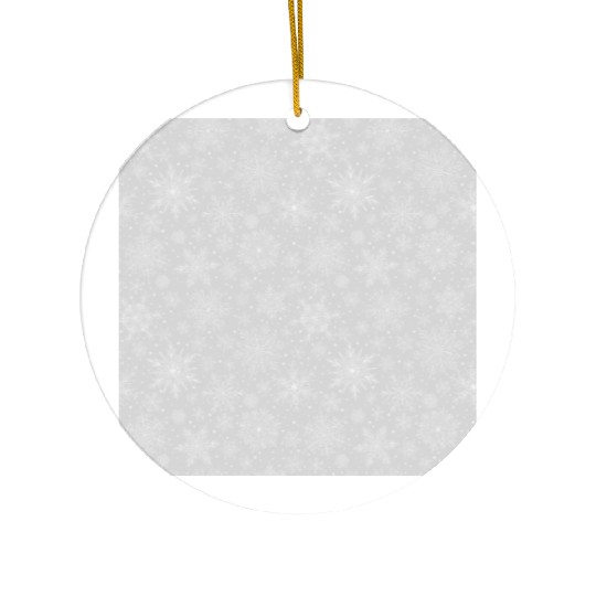 Grey Snowflakes Pattern Ceramic Ornaments
