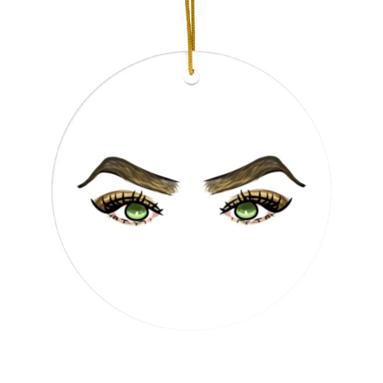 Eye icon peep eye green Ceramic Ornaments