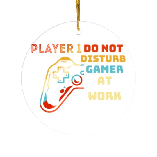 Do Not Disturb Gamer At Work-Gaming Lover Ceramic Ornaments