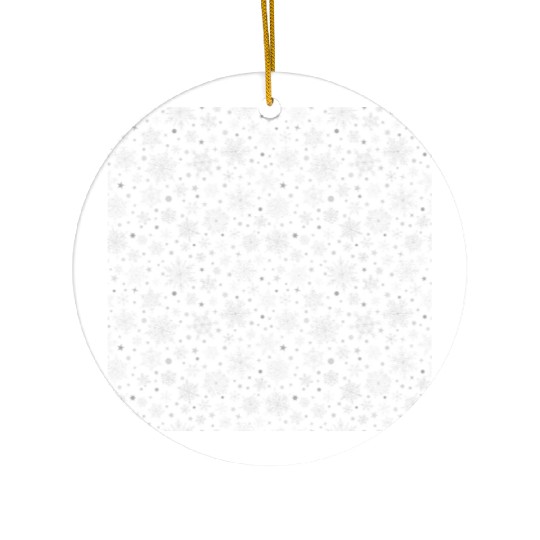 Modern Snowflakes Pattern White Silver Ceramic Ornaments