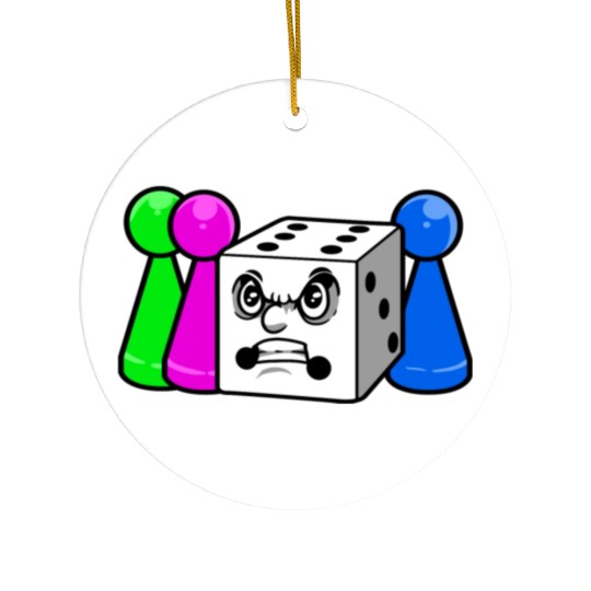 Board Game Angry Dice Ceramic Ornaments
