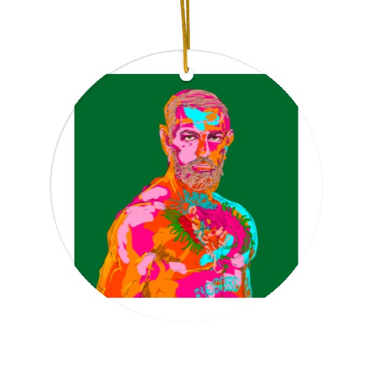 Conor McGregor abstract painting Ceramic Ornaments