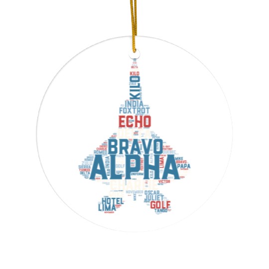 Full Phonetic Alphabet Fighter Jet Pilot Ceramic Ornaments