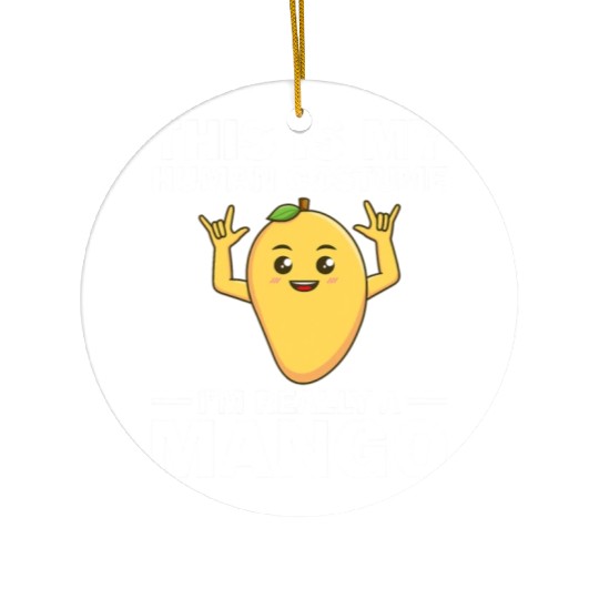 Funny This Is My Human Costume Mango Fruit Lover Ceramic Ornaments