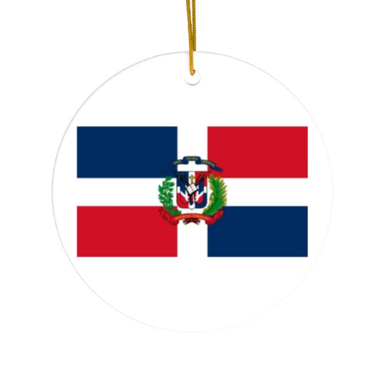 Dominican Republic flag phone case Ceramic Ornaments