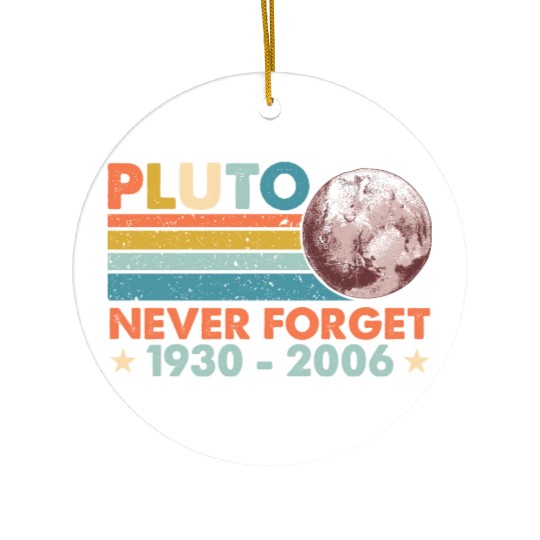 Pluto Never Forget Astronomy Space Science Nerd Ceramic Ornaments