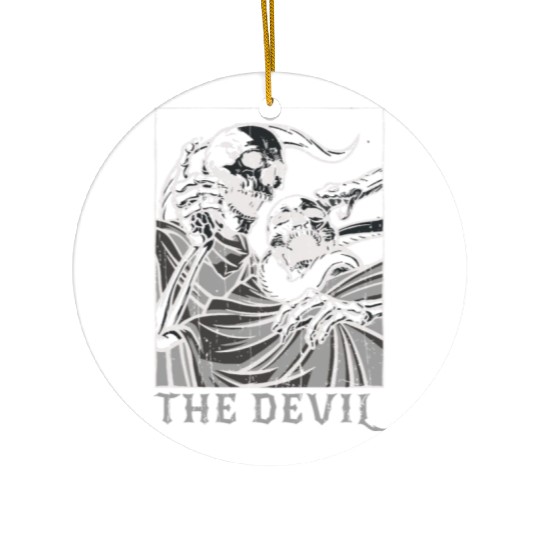 Skeleton Bones Tarot Card Occult Devil Gothic Ceramic Ornaments