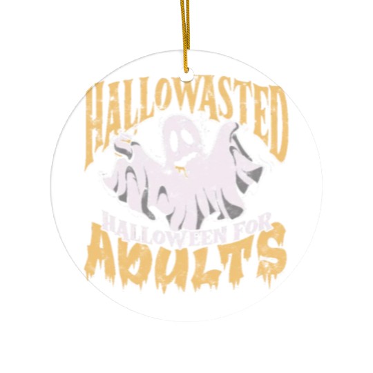 Hallowasted - Halloween for adults - ghost theme Ceramic Ornaments