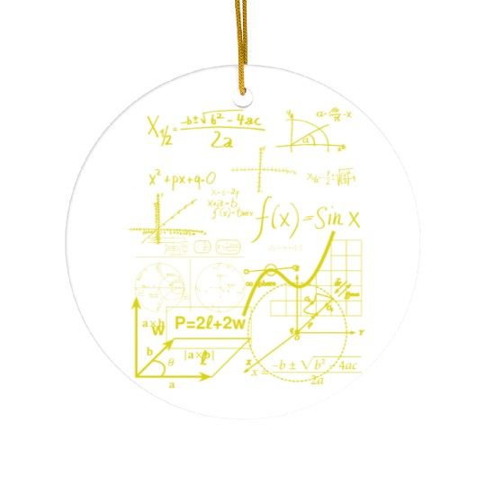 Math formula Design Ceramic Ornaments