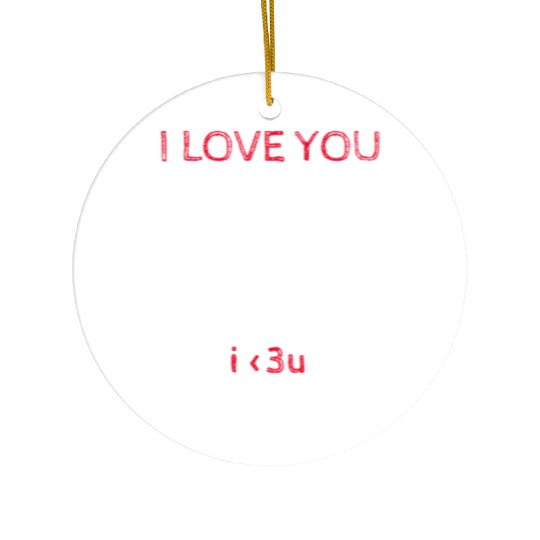 how to say i love you with math Ceramic Ornaments