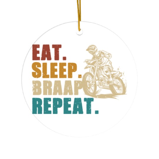 Motorcycle Sleep Braaap Ceramic Ornaments