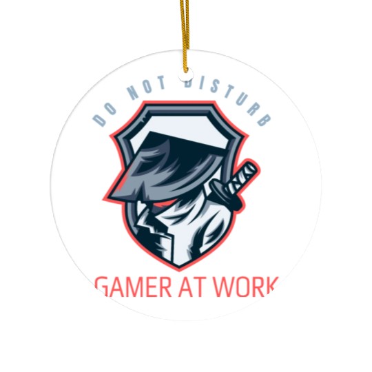 Do Not Disturb Gamer At Work-Gaming Lover Ceramic Ornaments