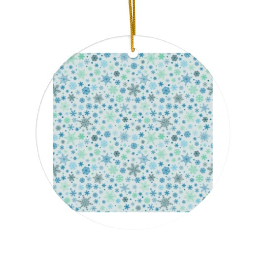Snowflakes Pattern Colorful Ceramic Ornaments