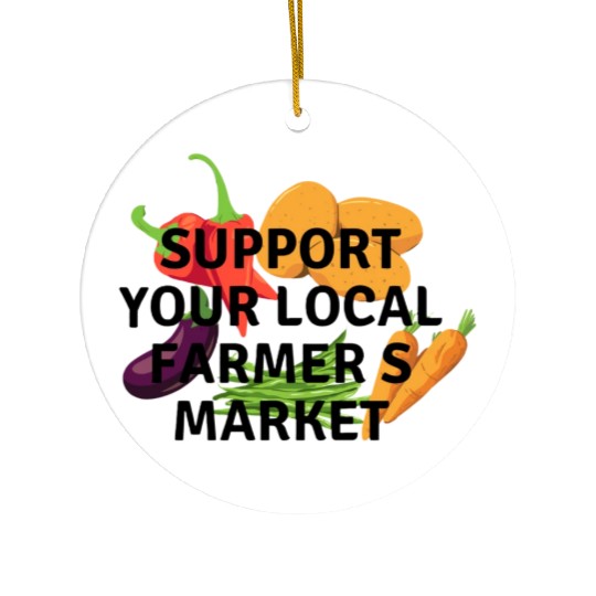 farmers market Ceramic Ornaments